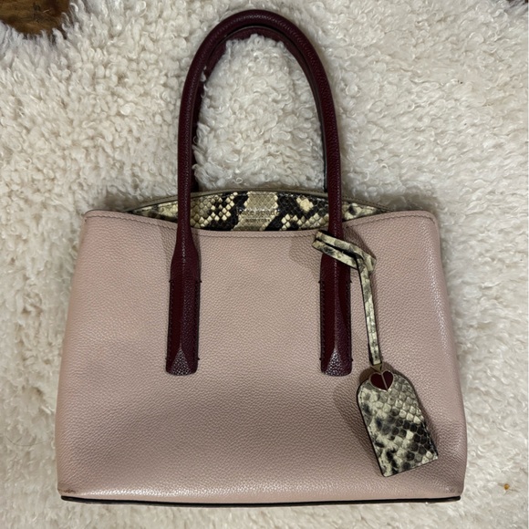 Kate Spade Margaux Embossed Snake and Pink purse - Picture 6 of 7